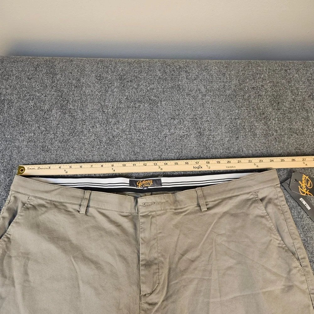 Johnny Bigg Charlie Canvas Shorts‎ Mens 48 Brindle Brown Stretch J193SH201 NWT